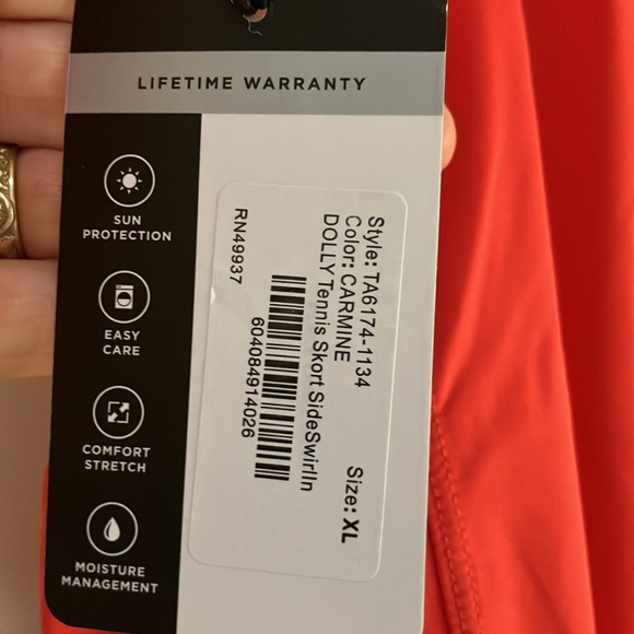 Tail Activewear Tennis/Golf/Athletic Skort, Size XL, NWT! - Picture 8 of 11